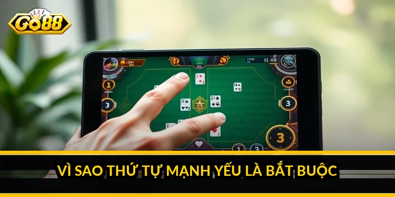 Kinh nghiệm chơi xì tố: đọc đối thủ và tính rủi ro khôn ngoan 2 Vì sao thứ tự mạnh yếu là bắt buộc